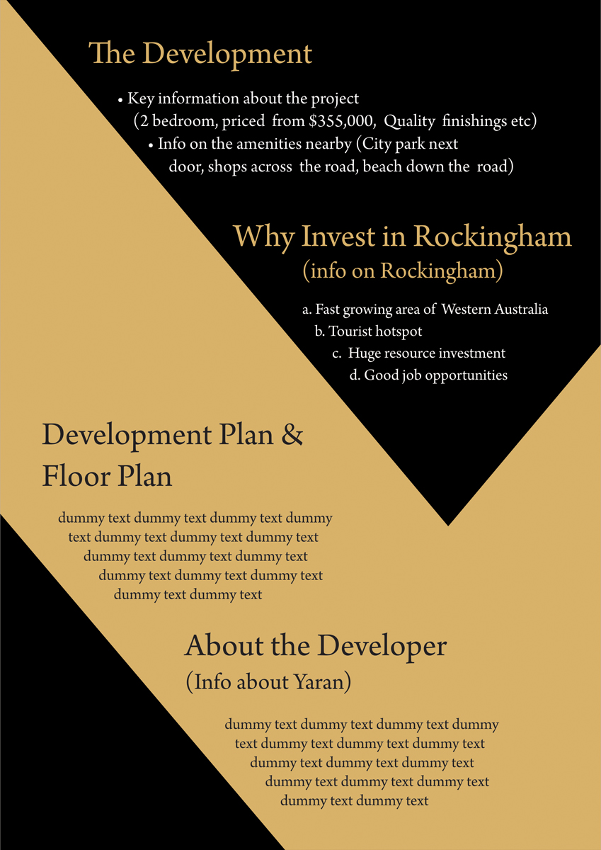 Brochure Design by Master's Logo for Yaran Property Group | Design #3259323