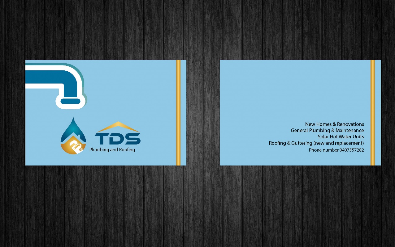 Diseño de Tarjeta de Presentación por VesnaBalkanska para TDS Plumbing and Roofing | Diseño #3270198