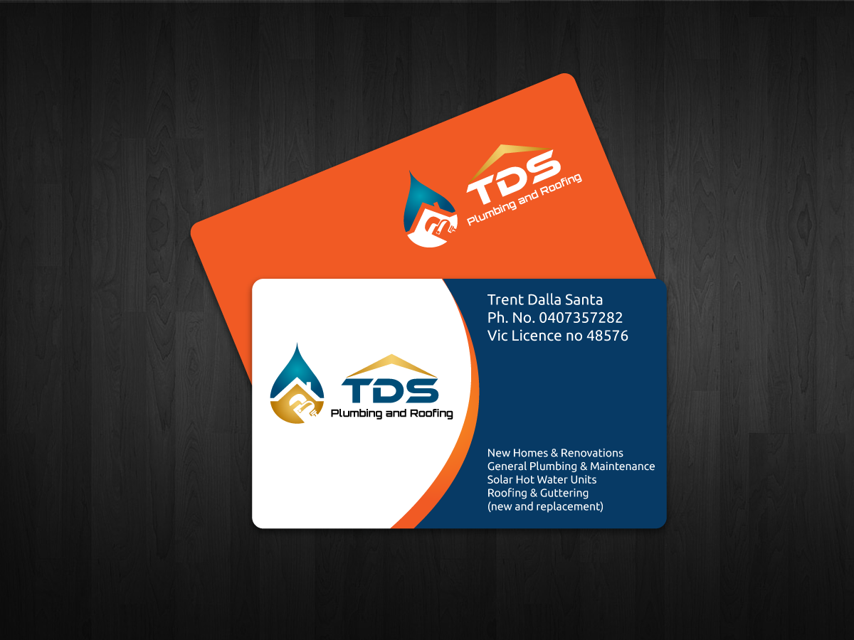 Diseño de Tarjeta de Presentación por Anyl Thapa para TDS Plumbing and Roofing | Diseño #3222455