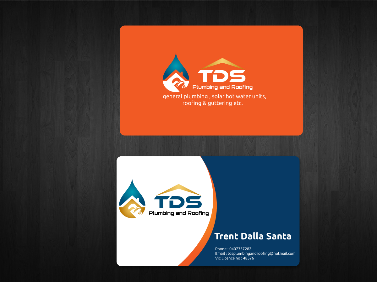 Diseño de Tarjeta de Presentación por Anyl Thapa para TDS Plumbing and Roofing | Diseño #3246522