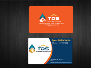 Diseño de Tarjeta de Presentación por Anyl Thapa para TDS Plumbing and Roofing | Diseño: #3264725