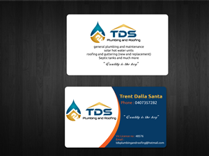Diseño de Tarjeta de Presentación por Anyl Thapa para TDS Plumbing and Roofing | Diseño: #3299279