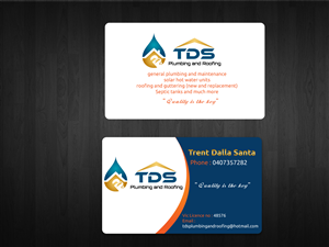 Diseño de Tarjeta de Presentación por Anyl Thapa para TDS Plumbing and Roofing | Diseño: #3299283
