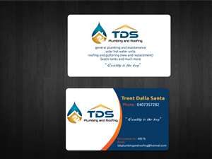 Diseño de Tarjeta de Presentación por Anyl Thapa para TDS Plumbing and Roofing | Diseño: #3304621