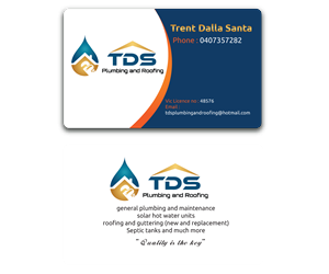 Diseño de Tarjeta de Presentación por Anyl Thapa para TDS Plumbing and Roofing | Diseño: #3328891