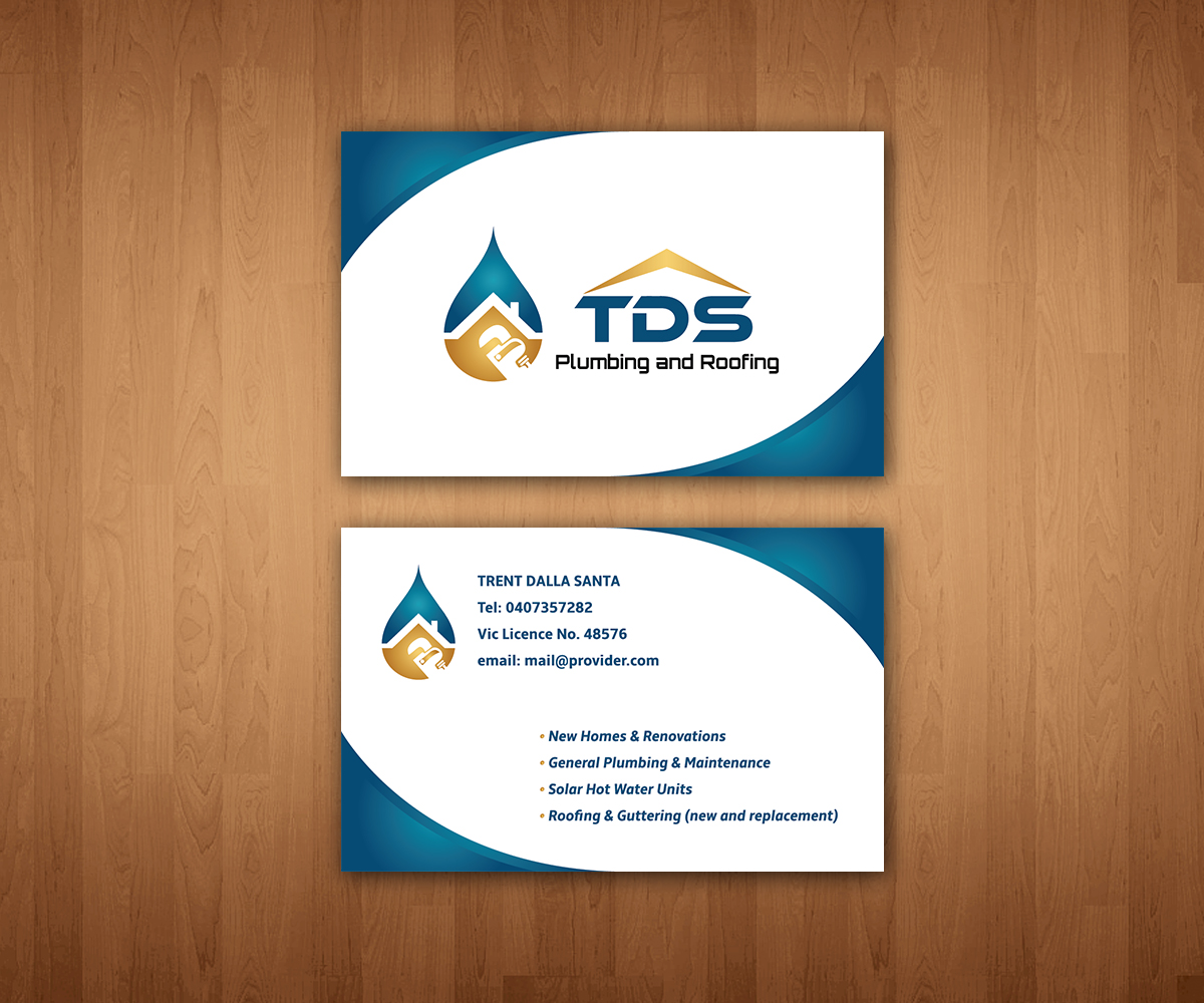 Diseño de Tarjeta de Presentación por netbill00 para TDS Plumbing and Roofing | Diseño #3269665