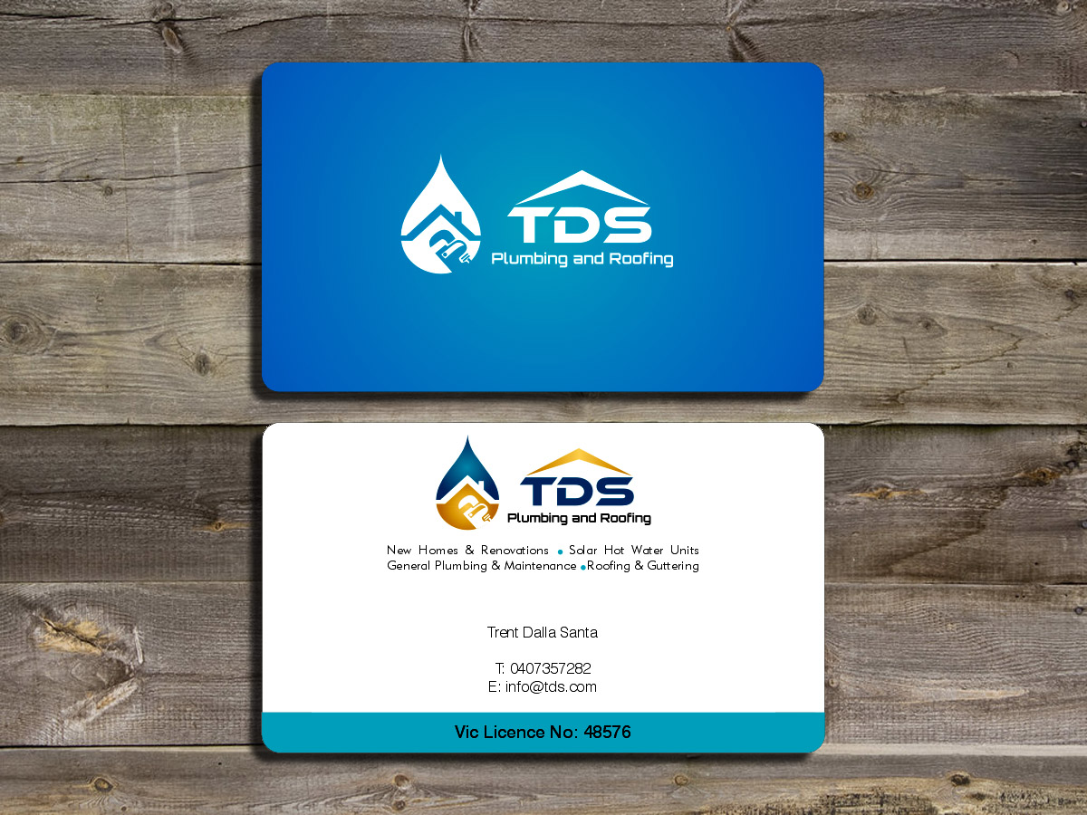 Diseño de Tarjeta de Presentación por DZINO para TDS Plumbing and Roofing | Diseño #3276245