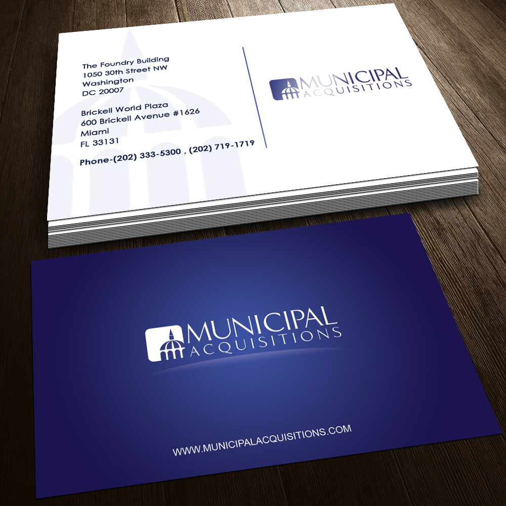 Diseño de Tarjeta de Presentación por Sandaruwan para Municipal Acquisitions | Diseño #3229453