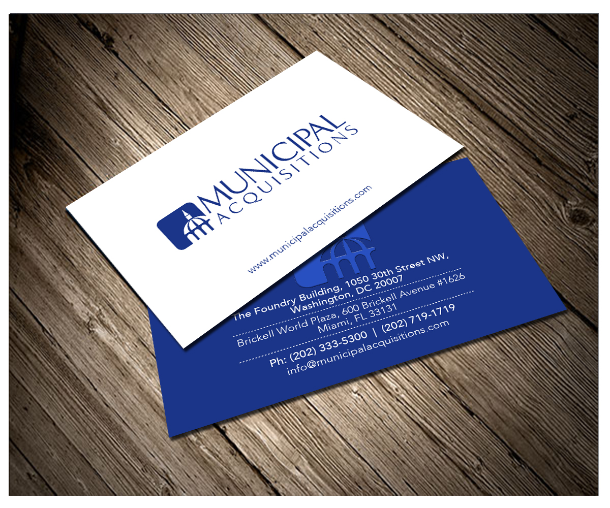 Business Card Design by reendesigns  for Municipal Acquisitions | Design #3226107