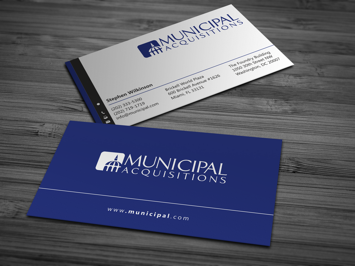 Business Card Design by HYPdesign for Municipal Acquisitions | Design #3220885
