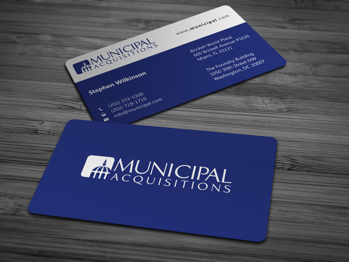 Business Card Design by HYPdesign for Municipal Acquisitions | Design #3221244