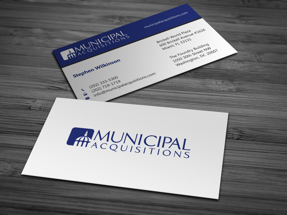 Business Card Design by HYPdesign for Municipal Acquisitions | Design #3223110