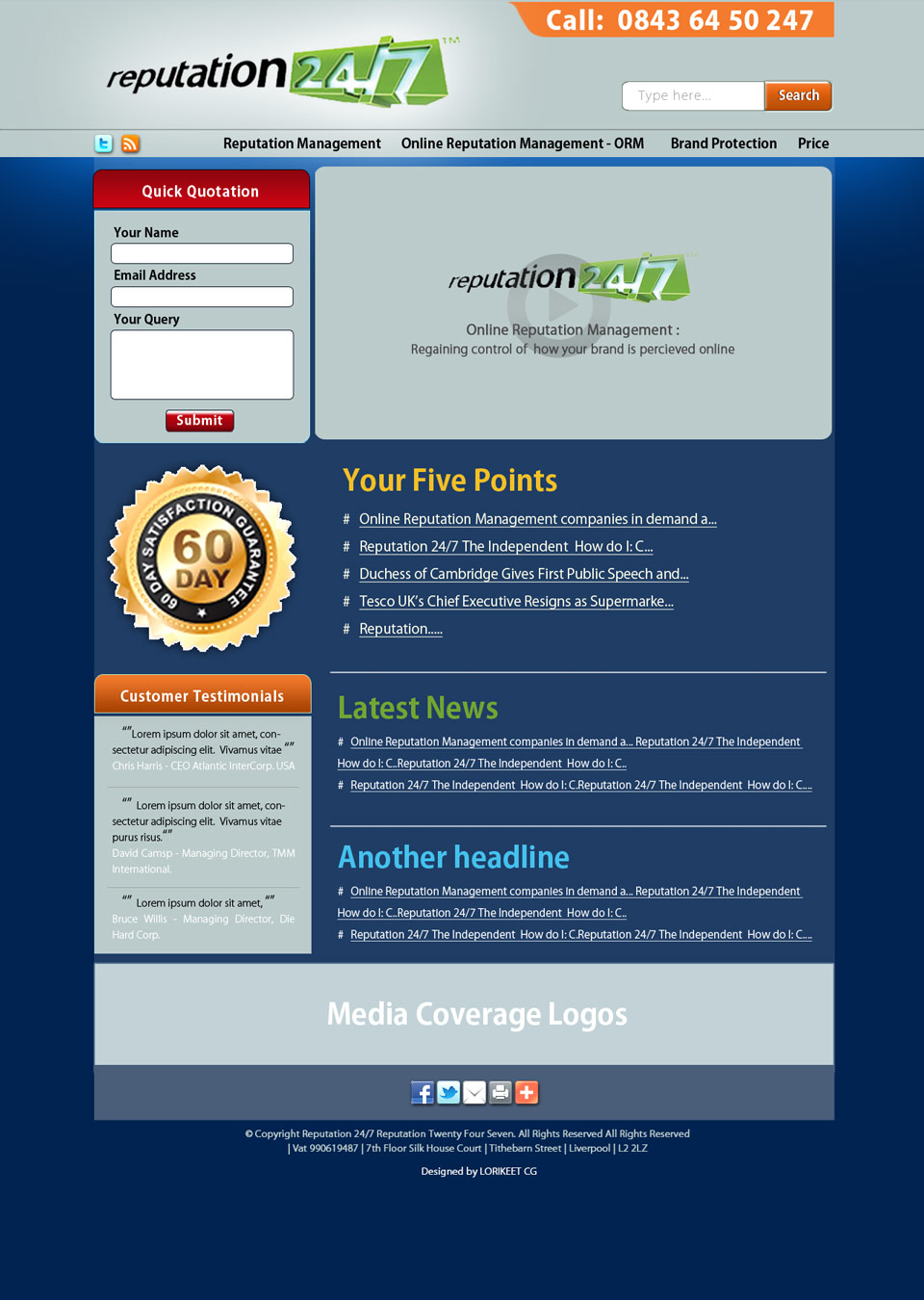 Diseño Web por LORIKEET CG para este proyecto | Diseño #834793