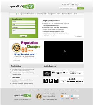 Web Design by LORIKEET CG for this project | Design: #892524