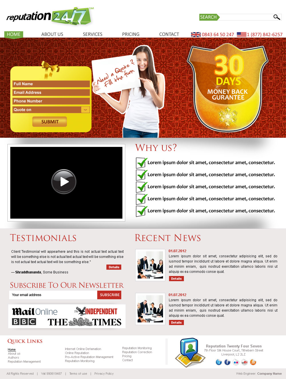 Web Design by webwinner for this project | Design #871365