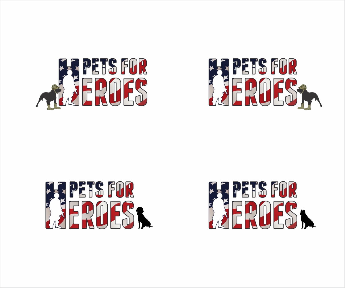 Logo Design by J Mahesh for Pets For Heroes | Design #3233149