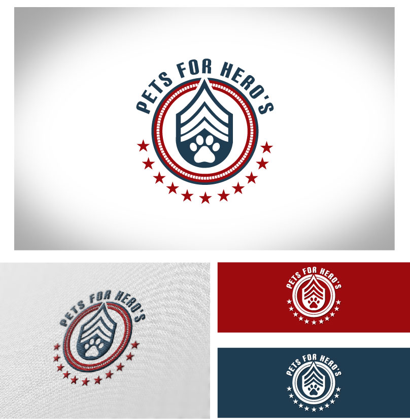 Logo Design by uniquetarget for Pets For Heroes | Design #3220220
