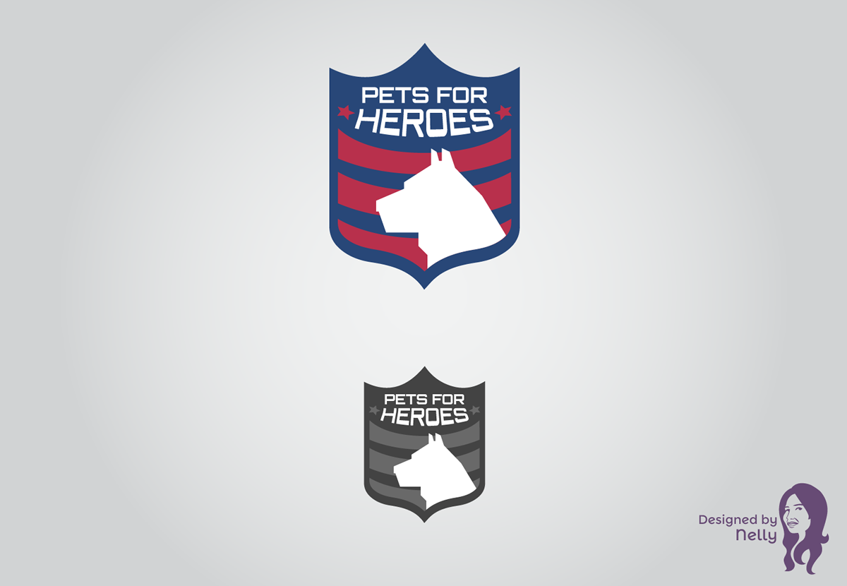 Logo Design by nelly.kaz for Pets For Heroes | Design #3290376