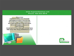 myGREENbackup - postcard 4.75 x 9.5 | Design de Brochure par Grace A