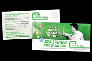 myGREENbackup - postcard 4.75 x 9.5 | Brochure Design by Andreev