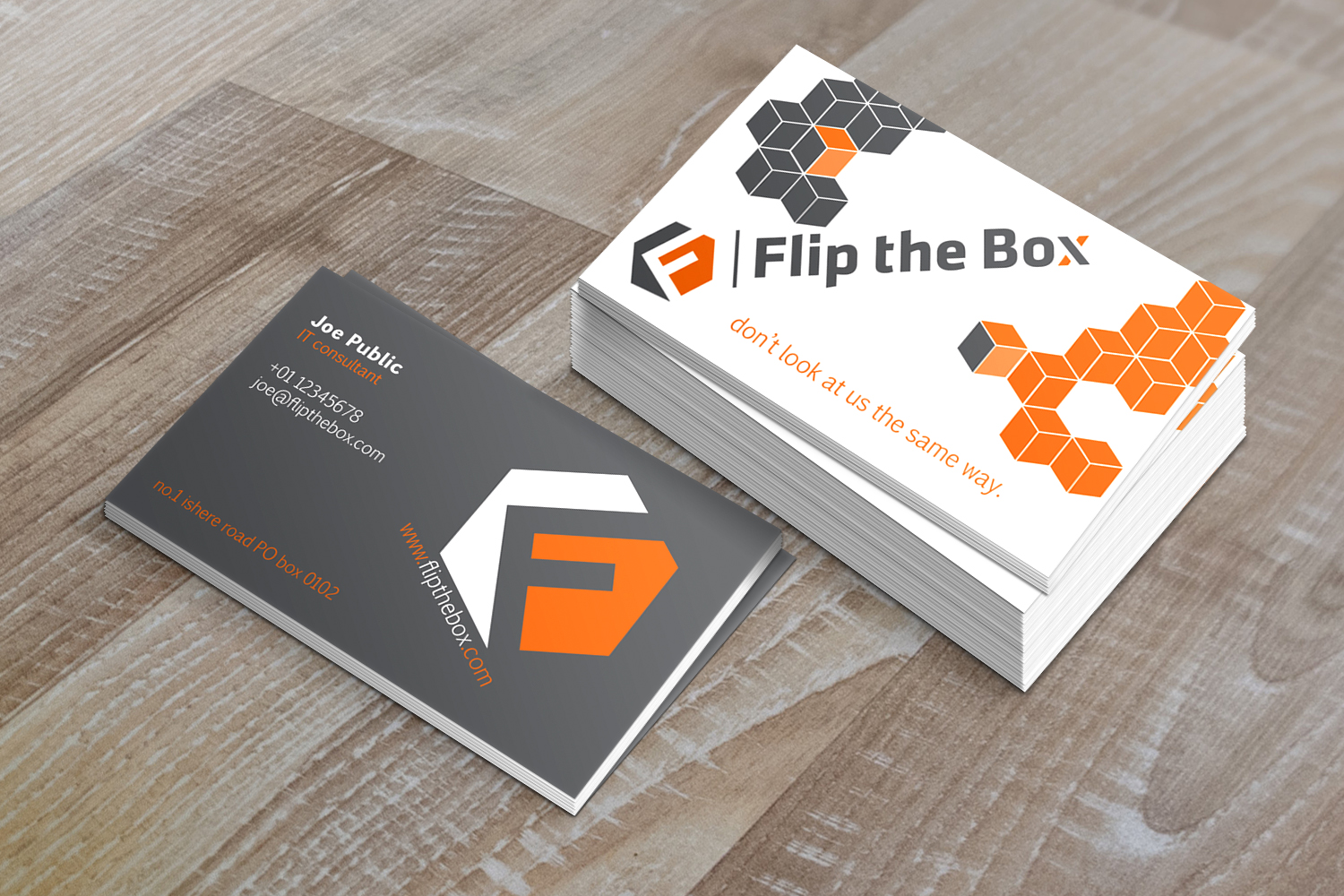 Diseño de Tarjeta de Presentación por j.doe para Flip the Box Consulting | Diseño #3232476