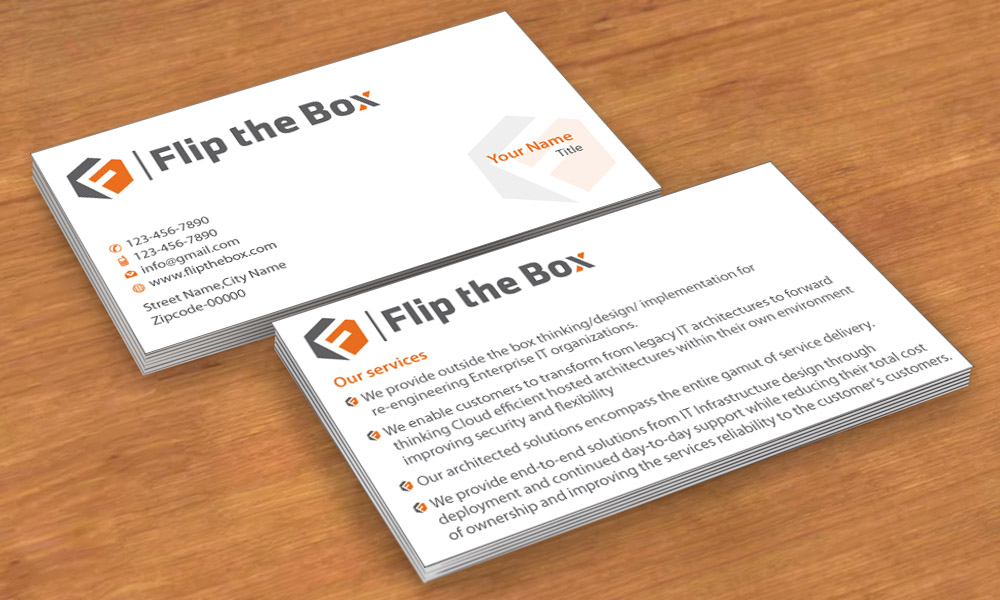 Business Card Design by Sbss for Flip the Box Consulting | Design #3235370