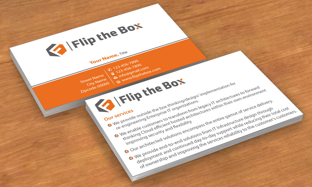 Business Card Design by Sbss for Flip the Box Consulting | Design #3235489