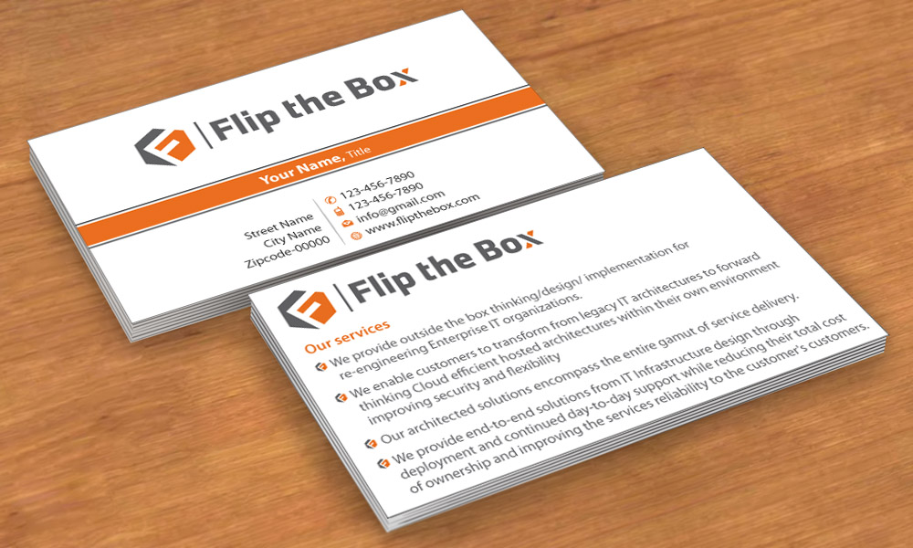 Diseño de Tarjeta de Presentación por Sbss para Flip the Box Consulting | Diseño #3235493