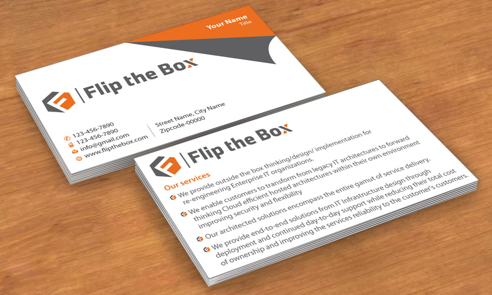Business Card Design by Sbss for Flip the Box Consulting | Design #3235499