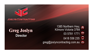 Business Card Design by Kiki Hermawan for Joslyn Contracting | Design: #3234793