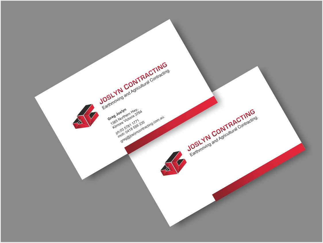Business Card Design by Logocraft for Joslyn Contracting | Design #3234421