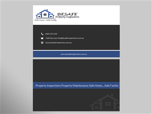 Besafe Property Inspections | Diseño de Tarjeta de Presentación por hesanhasan