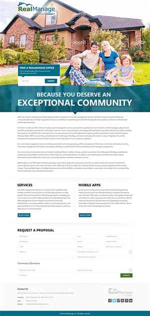 Community Management Company in need of  WordPress templates for website redesign | Diseño Wordpress por Mayank Patel