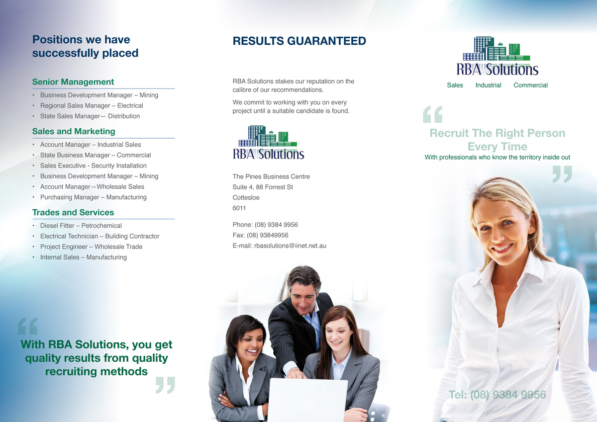 professional upmarket recruitment brochure design for a company by