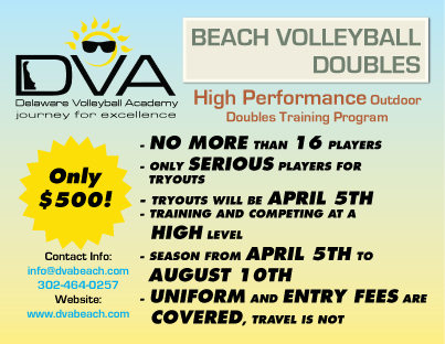 Diseño de Postal por mattnichols1990 para Delaware Volleyball Academy | Diseño #3254624