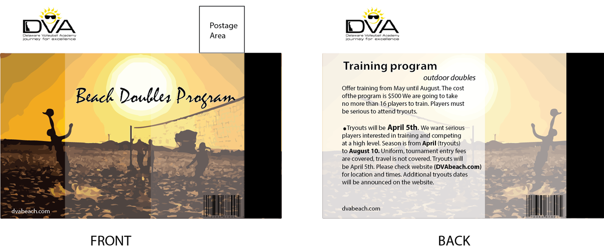 Postkarten-Design von nafizrahat für Delaware Volleyball Academy | Design: #3359750
