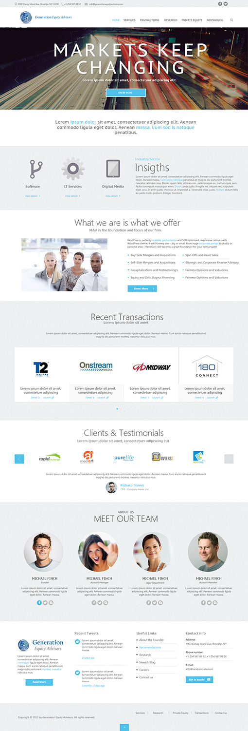 Diseño Web por PauloF para Generation Equity Advisors | Diseño #3238774