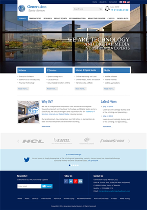 Website Redesign for Technology Focused Investment Bank | Web-Design von Mayank Patel