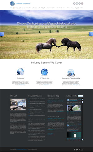 Web Design par Desire Design Solutions pour Generation Equity Advisors | Design : #3241471