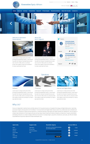 Web Design par pb pour Generation Equity Advisors | Design : #3245851