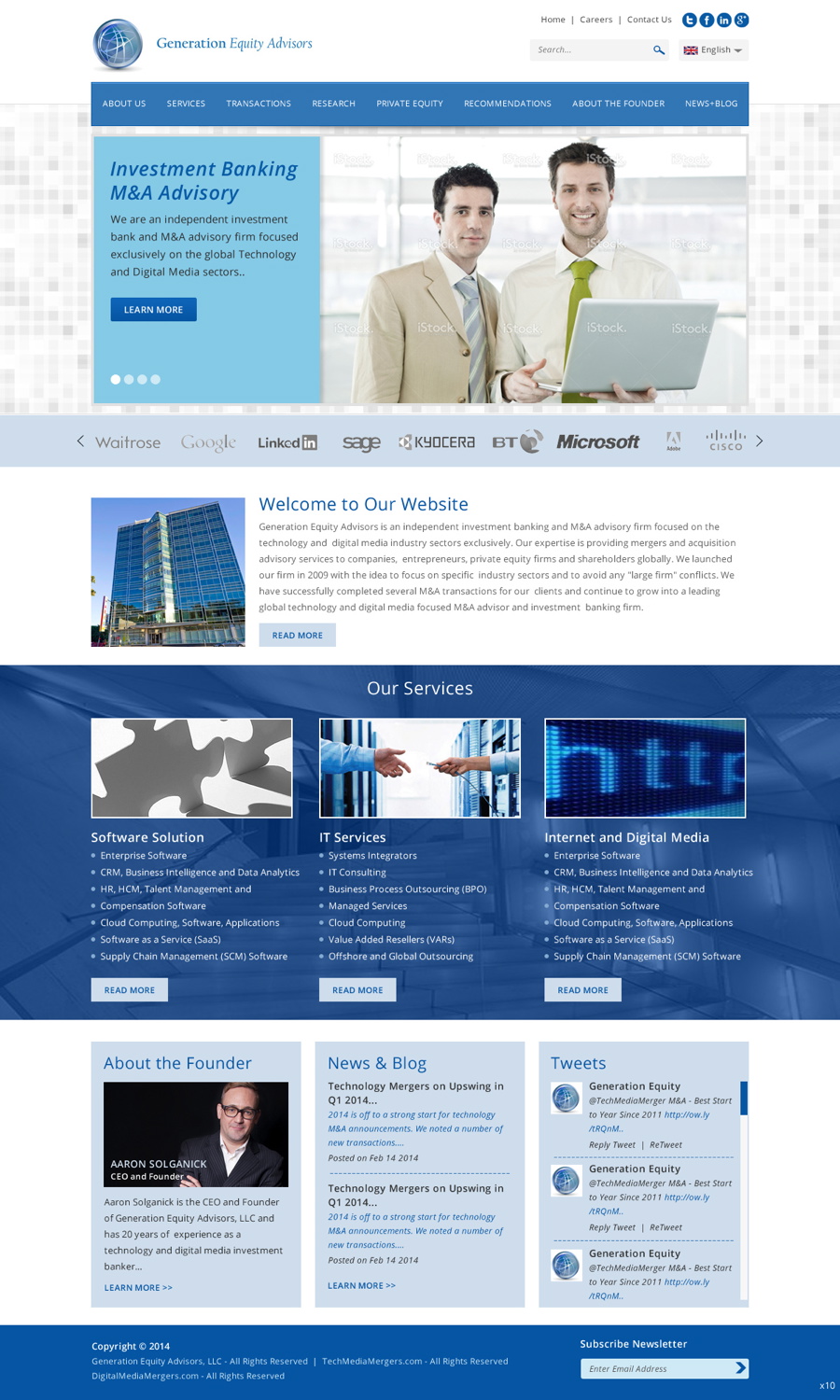 Web Design par pb pour Generation Equity Advisors | Design #3245852