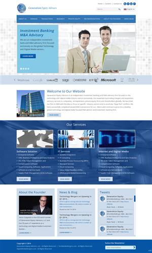 Web Design par pb pour Generation Equity Advisors | Design : #3245852