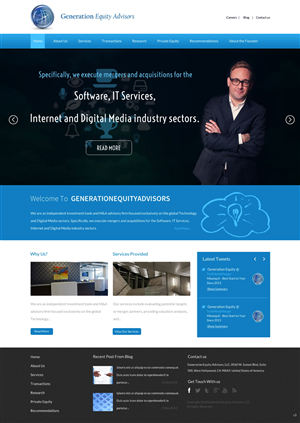 Web Design par pb pour Generation Equity Advisors | Design : #3245854