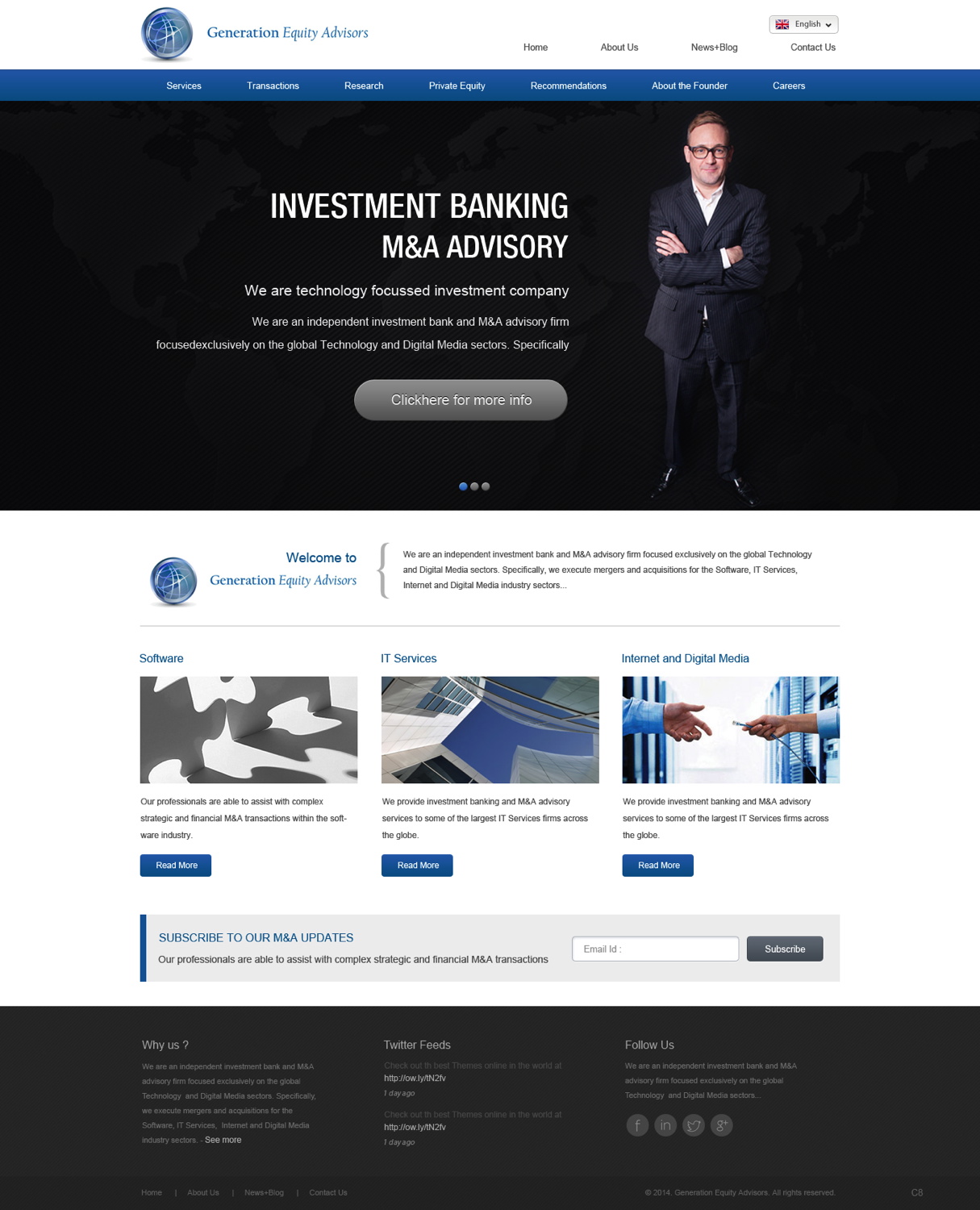 Web Design par pb pour Generation Equity Advisors | Design #3245855