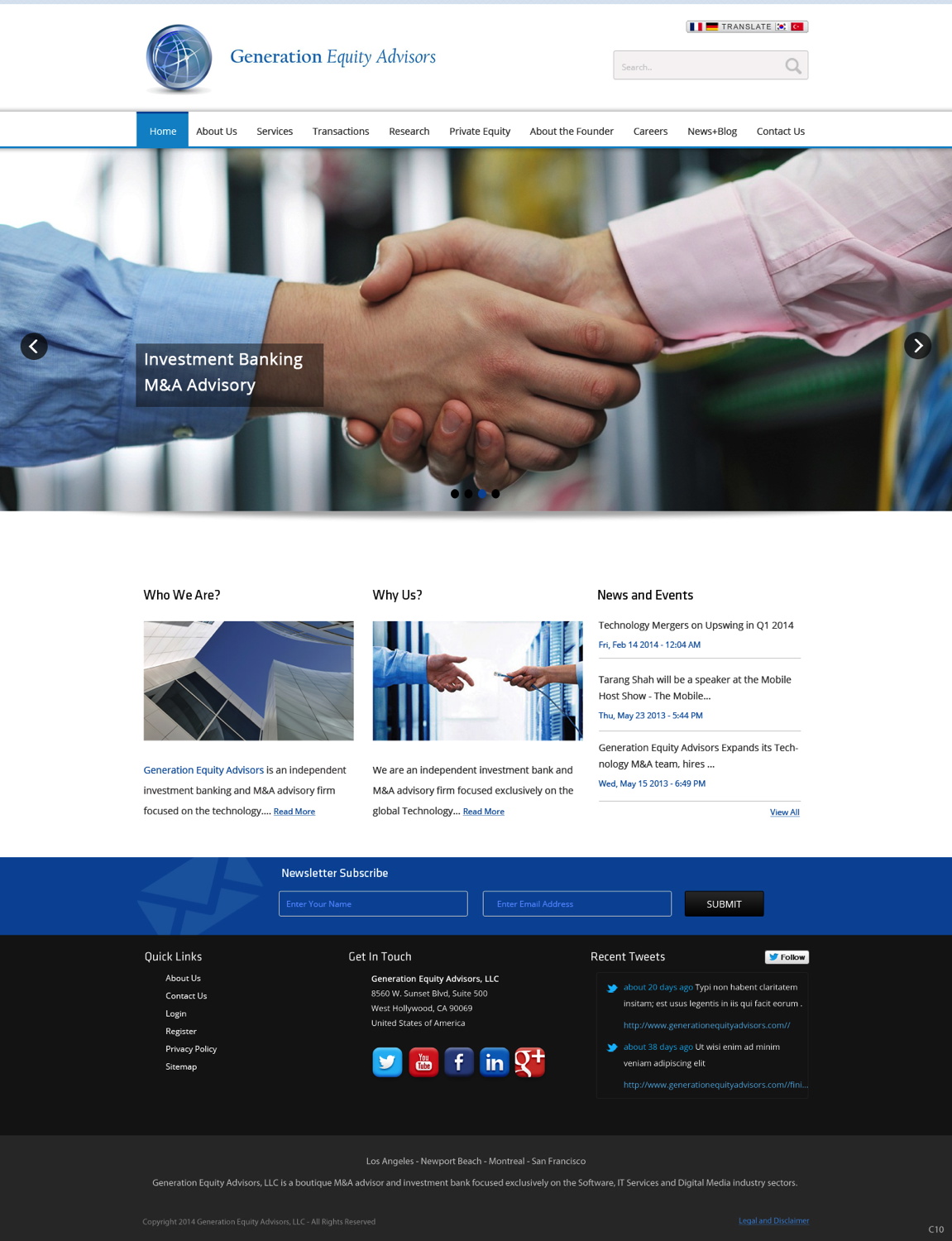 Diseño Web por pb para Generation Equity Advisors | Diseño #3245857