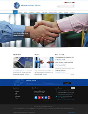 Web Design par pb pour Generation Equity Advisors | Design : #3245857