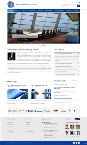 Web Design par pb pour Generation Equity Advisors | Design : #3245860