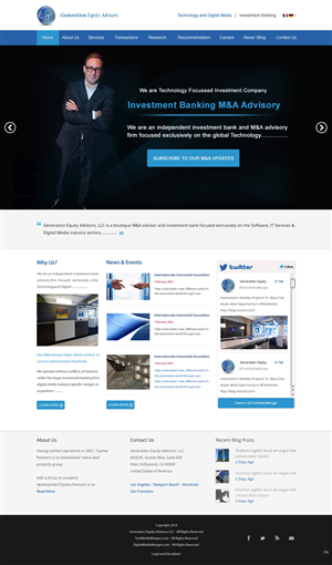 Web Design par pb pour Generation Equity Advisors | Design : #3245865