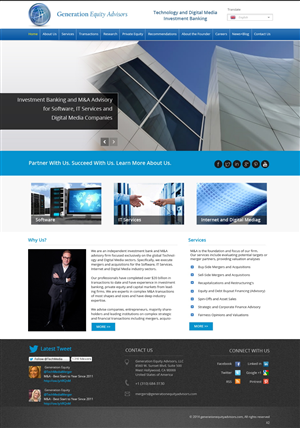 Web Design par pb pour Generation Equity Advisors | Design : #3245871