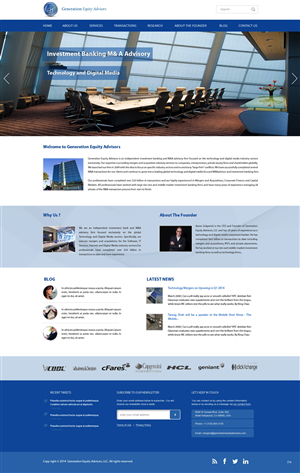 Web Design par pb pour Generation Equity Advisors | Design : #3245873